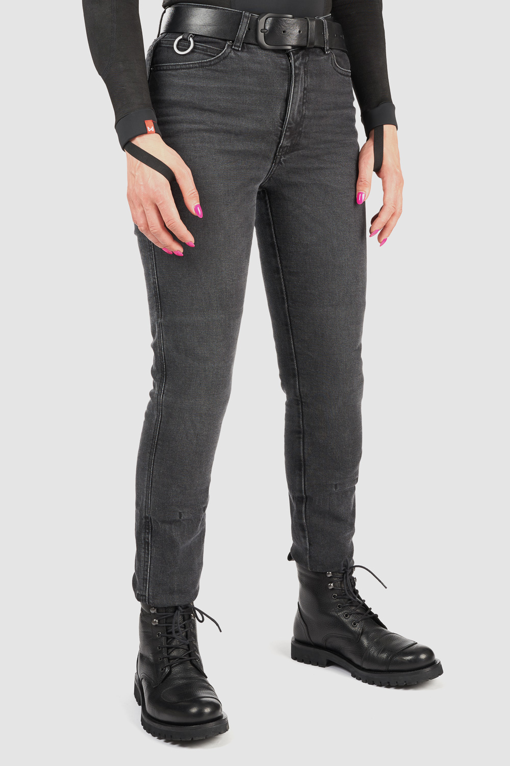 Kaya Slim Grey - Women Motorcycle Jeans Slim-Fit Armalith®